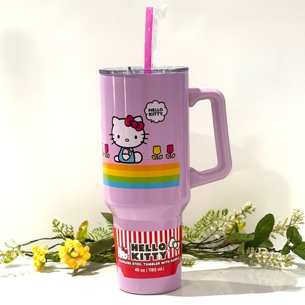 NWT Hello Kitty Double-Walled Stainless Steel Tumbler With Straw ▪️40oz